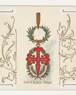 Order of Saint James, Portugal, from the World's Decorations series (N44) for Allen & Ginter Cigarettes by Allen & Ginter