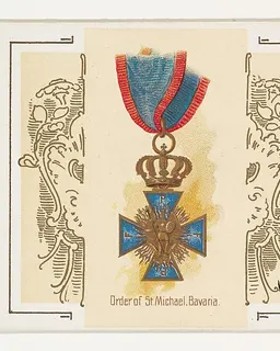 Order of Saint Michael, Bavaria, from the World's Decorations series (N44) for Allen & Ginter Cigarettes by Allen & Ginter