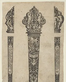 Design for a Knife Handle with the Sermon on the Mount by Johann Theodor de Bry