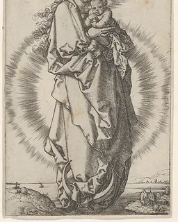 The Virgin and Child on a Crescent Moon by Heinrich Aldegrever