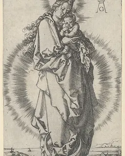 The Virgin and Child on a Crescent Moon by Heinrich Aldegrever