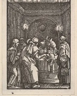 Joachim's Sacrifice Refused by the Priest, from "The Fall and Salvation of Mankind Through the Life and Passion of Christ" by Albrecht Altdorfer