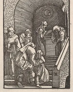 The Virgin Entering the Temple, from "The Fall and Salvation of Mankind Through the Life and Passion of Christ" by Albrecht Altdorfer