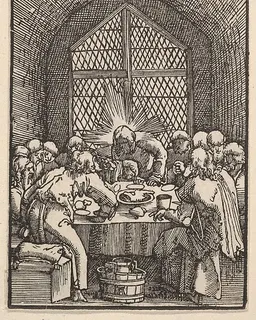 The Last Supper, from "The Fall and Salvation of Mankind Through the Life and Passion of Christ" by Albrecht Altdorfer