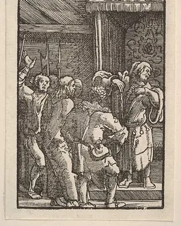 Christ Before Caiaphas, from "The Fall and Salvation of Mankind Through the Life and Passion of Christ" by Albrecht Altdorfer