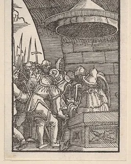 Pilate Washing His Hands, from "The Fall and Salvation of Mankind Through the Life and Passion of Christ" by Albrecht Altdorfer