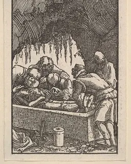 The Entombment, from "The Fall and Salvation of Mankind Through the Life and Passion of Christ" by Albrecht Altdorfer