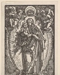 Virgin and Child on a Crescent, from "The Fall and Salvation of Mankind Through the Life and Passion of Christ" by Albrecht Altdorfer