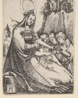 Virgin and Child with Two Boys by Albrecht Altdorfer
