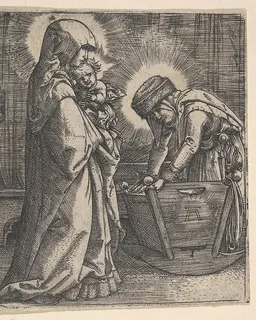 The Virgin and Child with Saint Anne at the Cradle by Albrecht Altdorfer