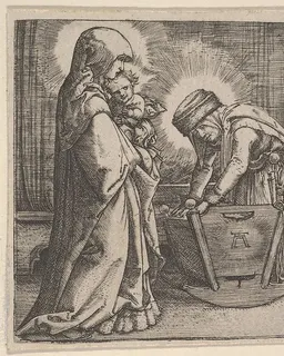 Copy of The Virgin and Child with Saint Anne at the Cradle by Albrecht Altdorfer