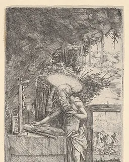 Saint Jerome Reading by Albrecht Altdorfer
