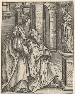 Solomon Adoring the Idols, from "Women's Wile" (Weiberlisten) by Hans Burgkmair