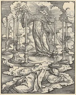 John Perceiving the Seven Candlesticks, plate 1 from "The Apocalypse" by Hans Burgkmair
