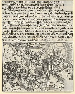 The Destroying Angels (fragment), plate 9 from "The Apocalypse" by Hans Burgkmair