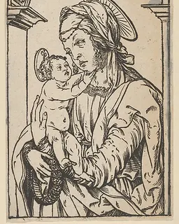Virgin and Child Under an Arch by Hans Burgkmair