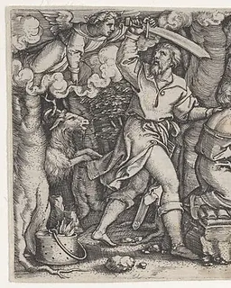 Abraham's Sacrifice, from "The Story of Abraham" by Georg Pencz