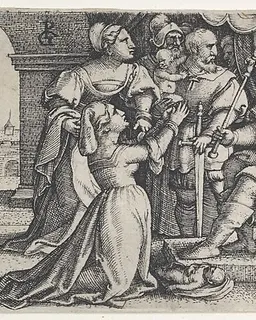 The Judgment of Solomon, from "Scenes from the Old Testament" by Georg Pencz