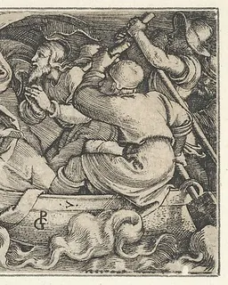 Christ Sleeping During the Storm on Lake Tiberias, from "The Story of Christ" by Georg Pencz