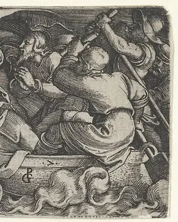 Christ Sleeping During the Storm on Lake Tiberias, from The Story of Christ by Georg Pencz