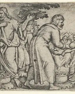 The Miracle of the Loaves and the Fishes, from "The Story of Christ" by Georg Pencz