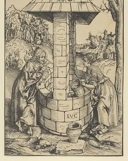 Christ and the Woman of Samaria by Lucas Cranach the Elder