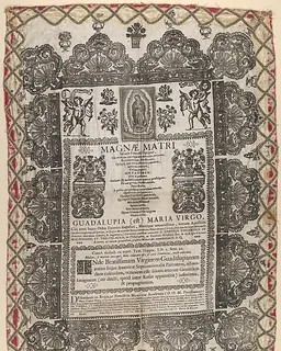 Thesis Proclamation of José Vicente Maldonado y Trespalacios, dedicated to the Virgin of Guadalupe by Baltasar Troncoso y Sotomayor