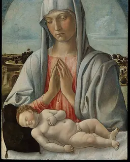Madonna Adoring the Sleeping Child by Giovanni Bellini