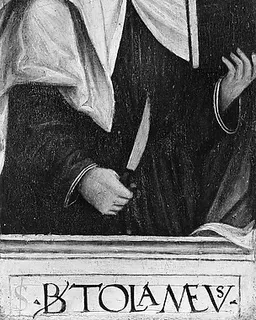 The Twelve Apostles: Saints Bartholomew, Andrew, Matthew, James the Greater, Thaddeus, Philip, James the Lesser, Simon, Peter, Paul, Thomas, and John by Bergognone (Ambrogio di Stefano da Fossano)