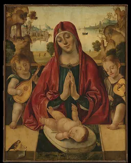Madonna and Child with Angels by Bernardino da Genoa