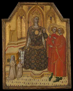 Saint Catherine Disputing and Two Donors by Cenni di Francesco di Ser Cenni