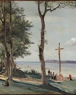 Honfleur: Calvary by Camille Corot