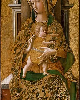 Madonna and Child Enthroned by Carlo Crivelli