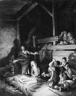 The Adoration of the Shepherds by Christian Wilhelm Ernst Dietrich