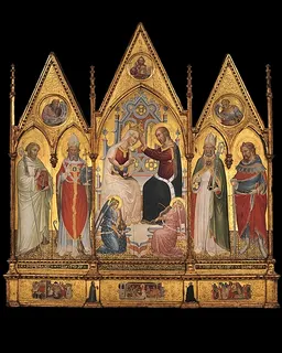 The Coronation of the Virgin, and Saints by Giovanni di Tano Fei