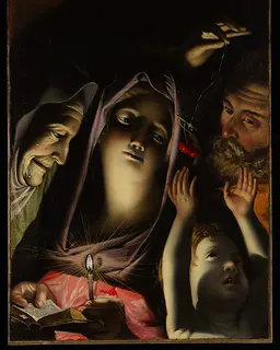 Holy Family with Saint Anne by French Painter