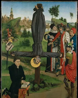 The Crucifixion of Saint Peter with a Donor; The Legend of Saint Anthony Abbot with a Donor;  The Annunciation by Northern French Painter