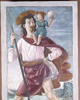 Saint Christopher and the Infant Christ by Domenico Ghirlandaio