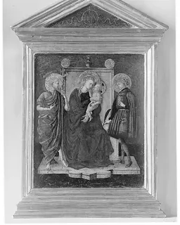 Madonna and Child Enthroned with Saint John the Baptist and Another Saint by Italian (Florentine) Painter