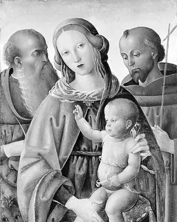 Madonna and Child with Saints Jerome and Francis by Italian (Umbrian) Painter