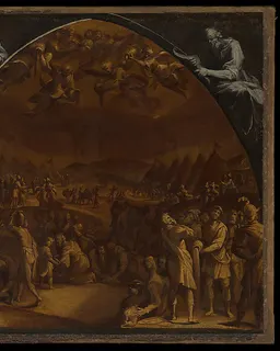 The Gathering of Manna by Aurelio Lomi