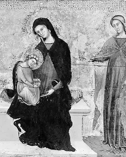 Madonna and Child Enthroned with Saints James Minor and Lucy by Marco di Paolo Veneziano