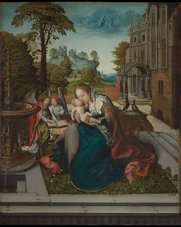 Virgin and Child with Angels by Bernard van Orley