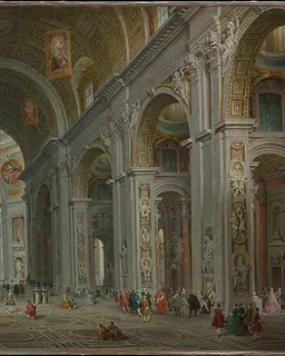Interior of Saint Peter's, Rome by Giovanni Paolo Panini