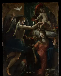 The Annunciation by Girolamo Mazzola Bedoli