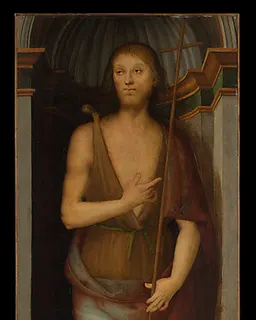 Saint John the Baptist; Saint Lucy by Perugino (Pietro di Cristoforo Vannucci)