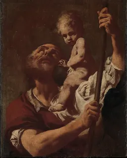 Saint Christopher Carrying the Infant Christ by Giovanni Battista Piazzetta