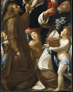 Madonna and Child with Saints Francis and Dominic and Angels by Giulio Cesare Procaccini