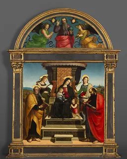 Madonna and Child Enthroned with Saints by Raffaello Sanzio da Urbino