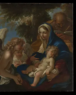 The Holy Family with Angels by Sebastiano Ricci